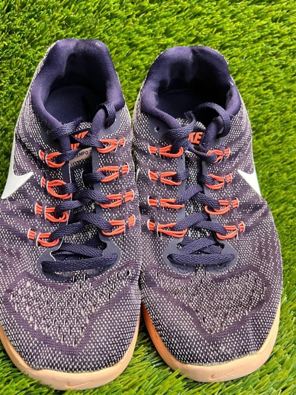 Nike‎ Lunar Tempo 2 Womens Size 7 Purple White Athletic Running Shoes Sneakers